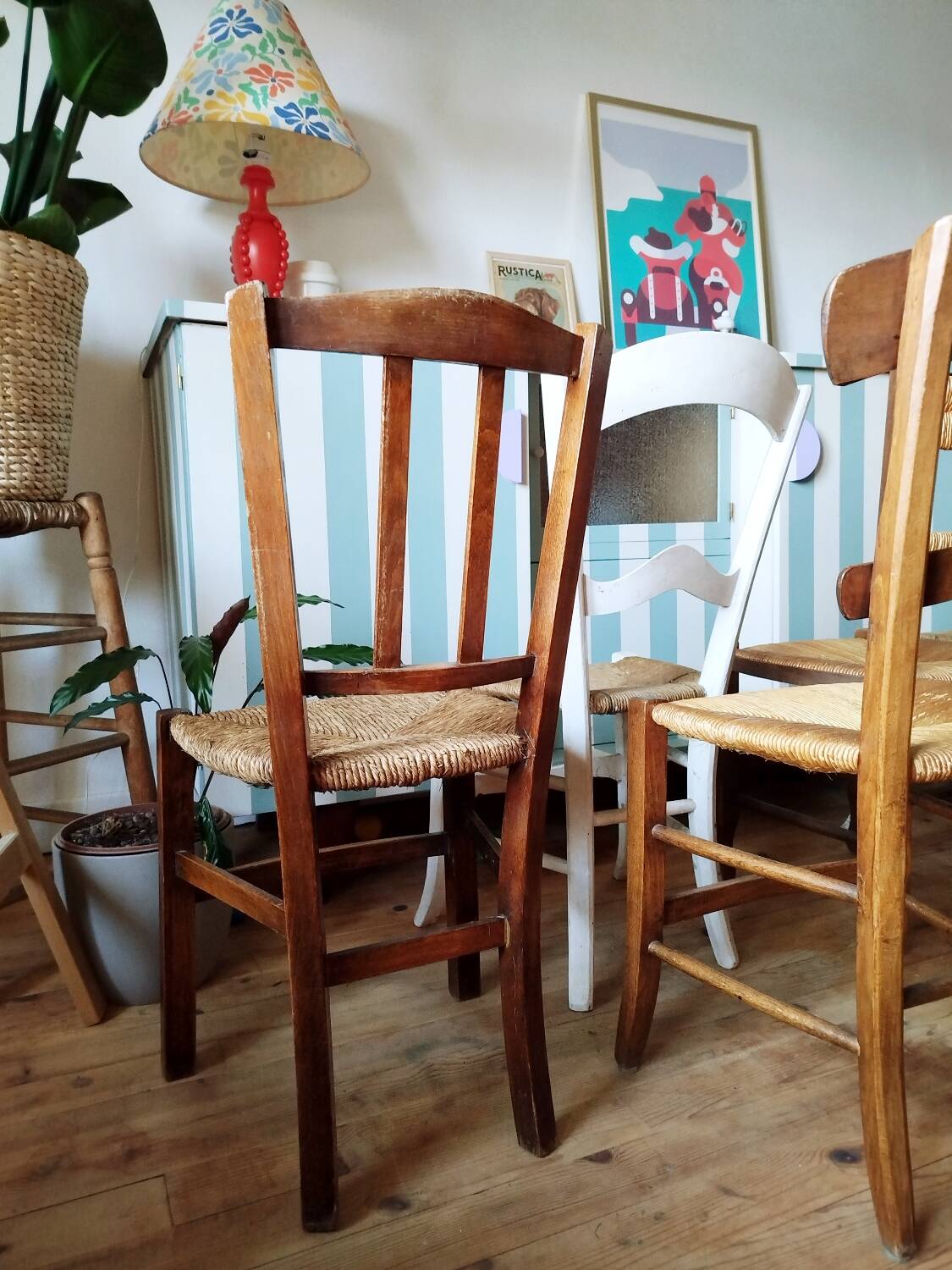 Set of 6 antique chairs