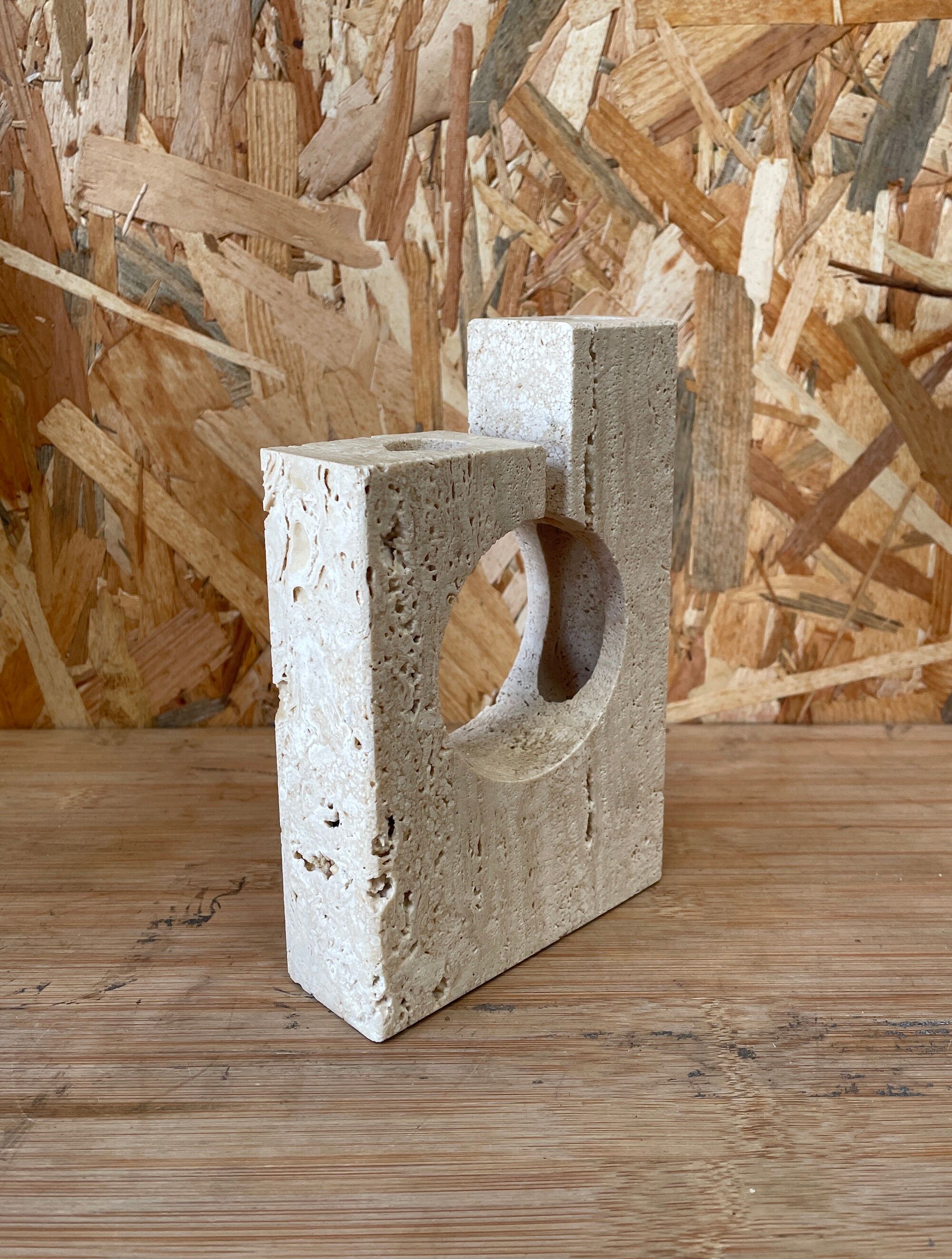 Travertine soliflore vase  1970