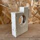 Vase soliflore en travertin 1970