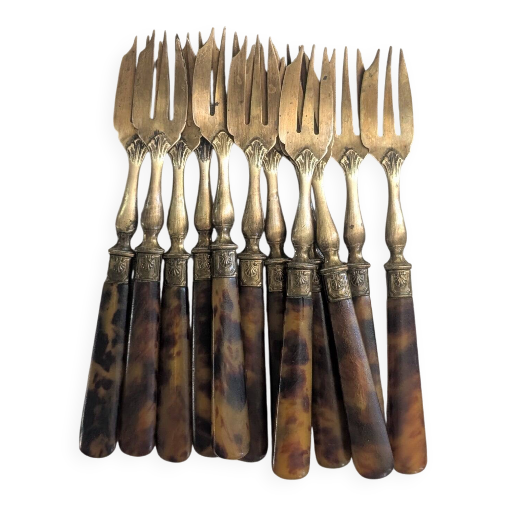 Set of 12 antique cake forks