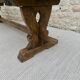 Ancient solid wooden monastery bench, 180 cm length