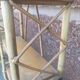 Pair of wall shelves vintage in rattan bamboo wicker
