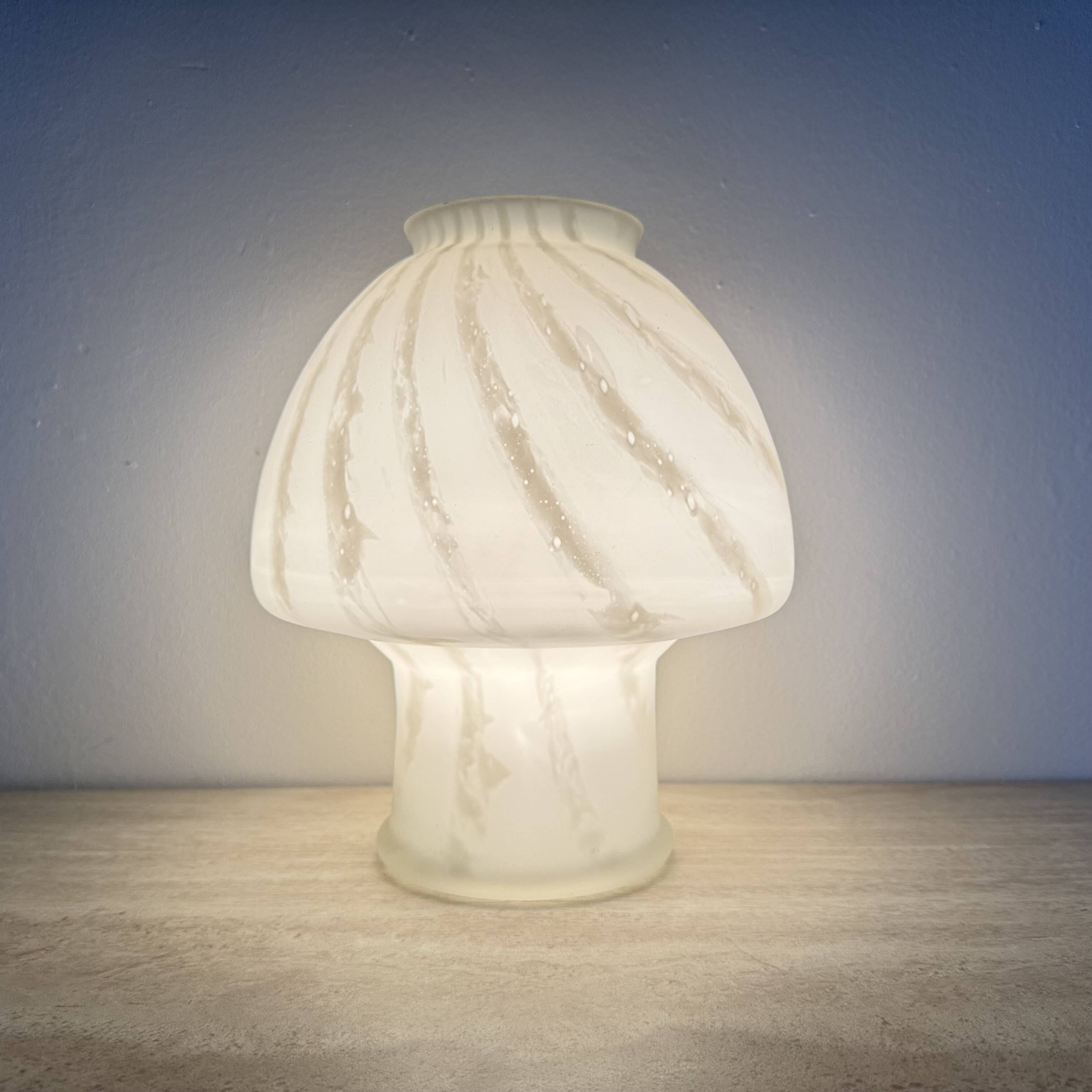 Mid-century Murano glass mushroom table lamp , 1970s