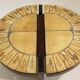 Round coffee table herbarium Roger Capron, Vallauris - ceramic and wooden structure