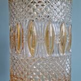 Glass and brass lantern-style pendant light, 1960s