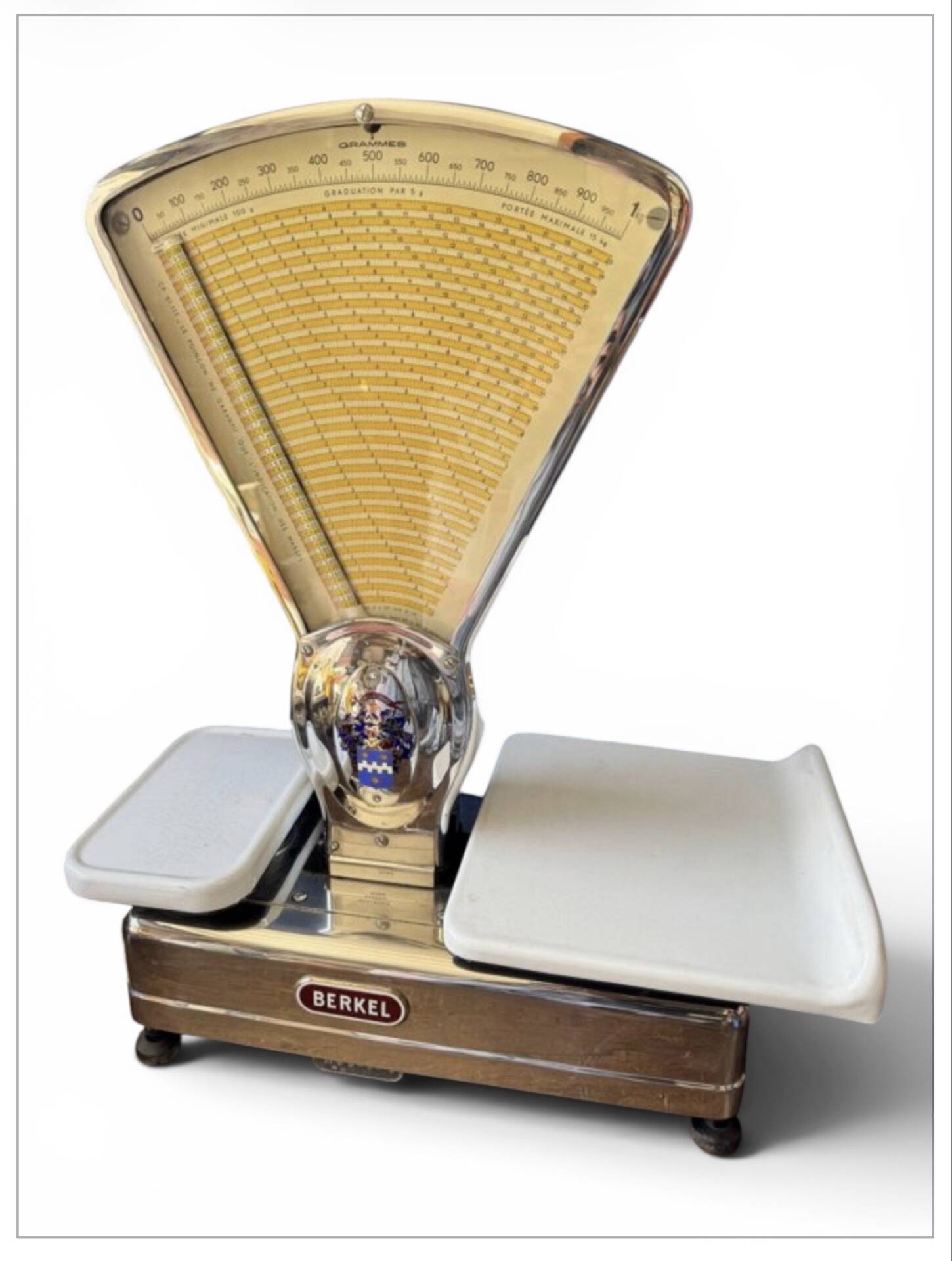 Grande balance de commerce Berkel,  modèle chromé, années 1930