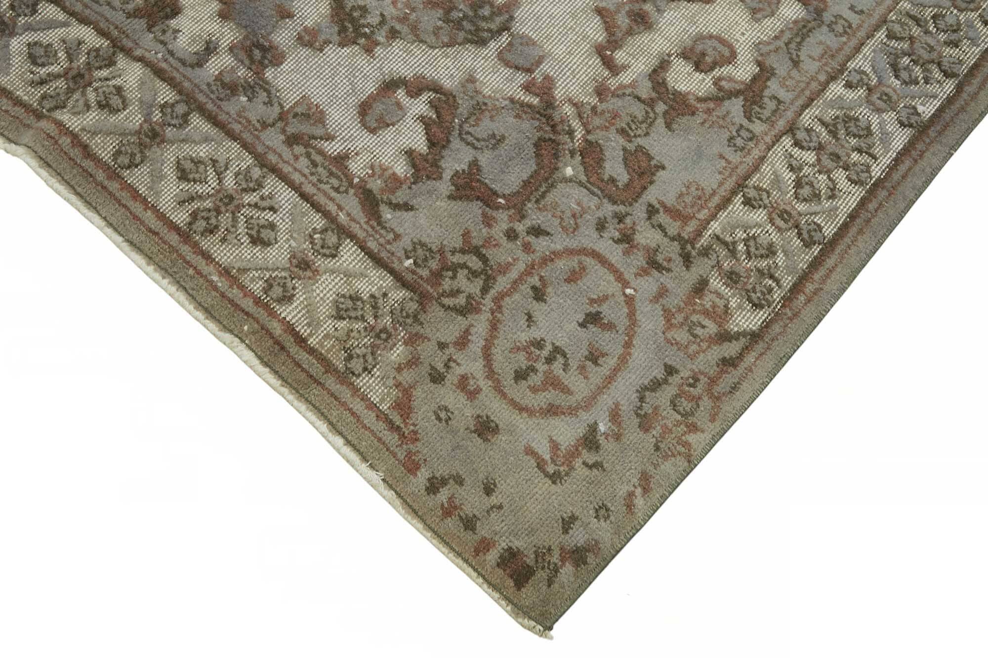 Overdyed Wool Vintage Handmade Carved Rug 150 cm x 285 cm