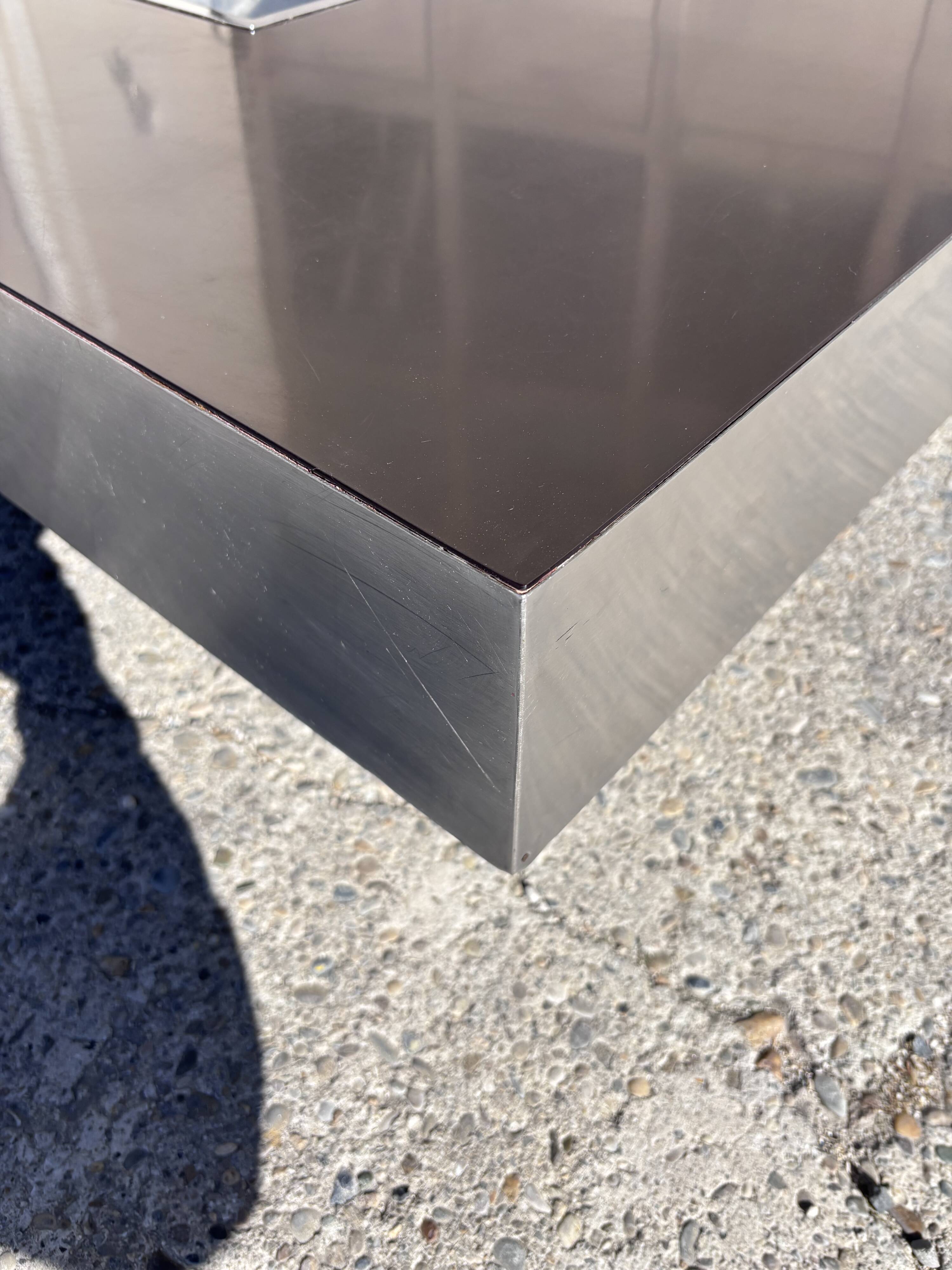 Coffee table in the style of Willy Rizzo Italian Design 1970.