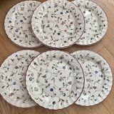 6 flat plates Oakwood Staffordshire Tableware