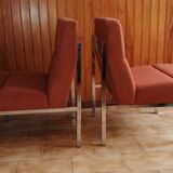 1970 Vinco orange armchairs made in France
