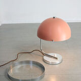Mid-century pink sphere table lamp