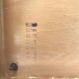 2 red Baumann bistro chairs