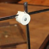 White and chrome floor lamp