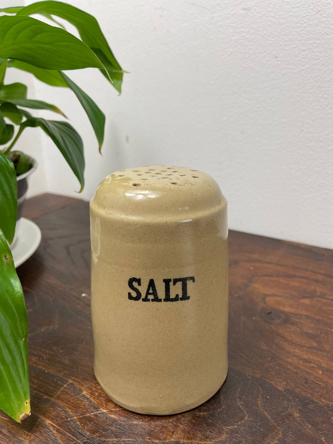 Vintage English stoneware salt cellar