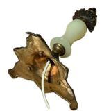 Rustic brass onyx lamp base