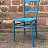 Vintage wooden bistro chair painted 1930