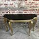 Louis XV style console in carved wood with waxed black wood top