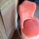 Pink velvet toad chair