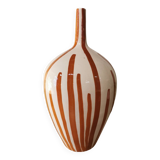 Moroccan striped ceramic vase