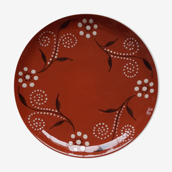 Hand-painted terracotta plate or dish