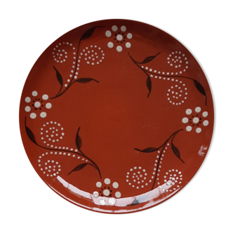 Hand-painted terracotta plate or dish