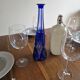 Vase soliflore en cristal de Bohême bleu cobalt