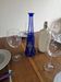 Vase soliflore en cristal de Bohême bleu cobalt