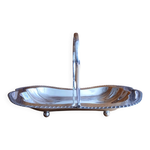 Panier en métal argenté