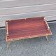 Vintage rolling dessert trolley in red Formica – 1950s/60s