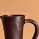Brown stoneware jug, vintage wabi-sabi style