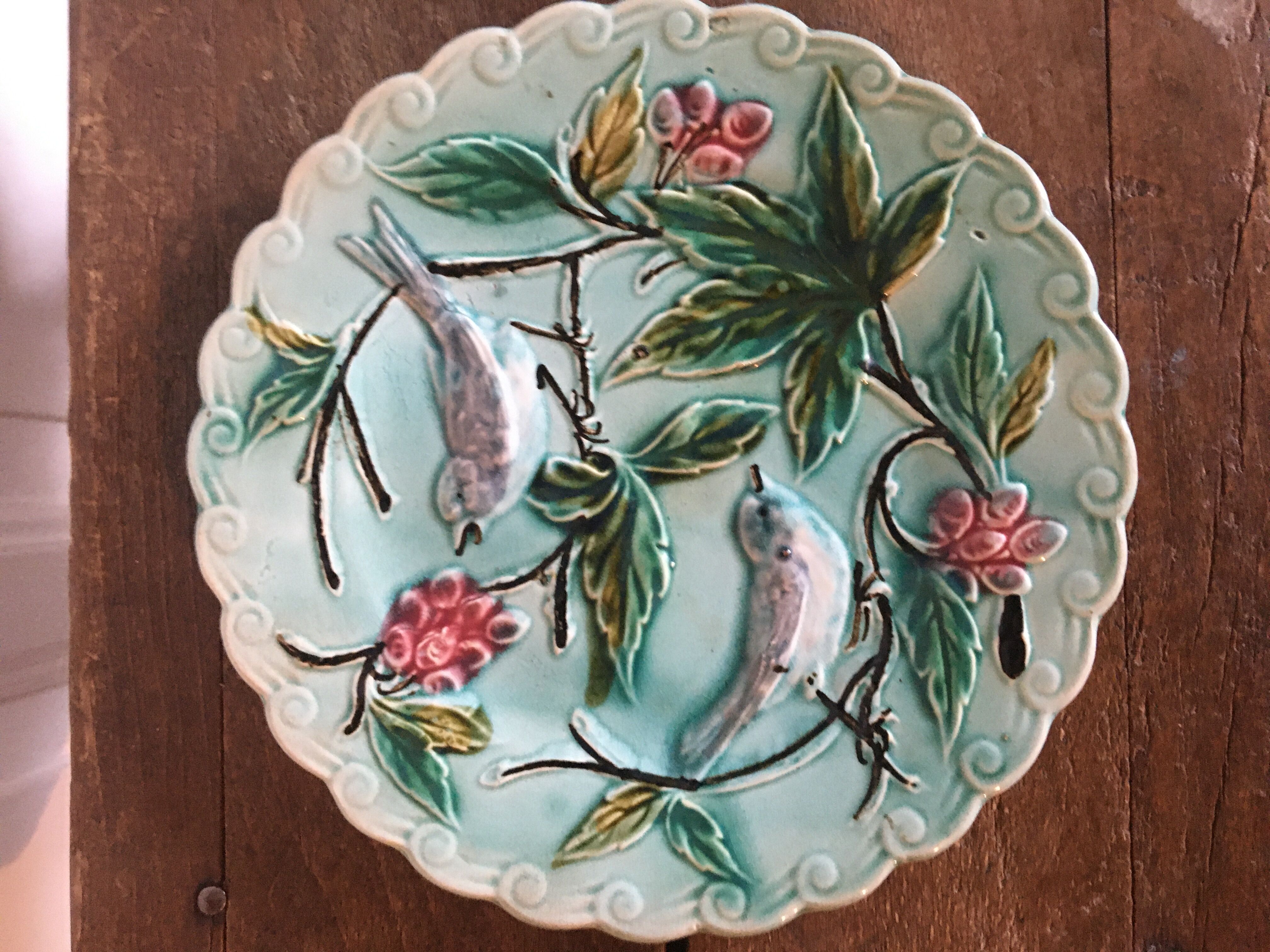 Art Nouveau dabbling plates
