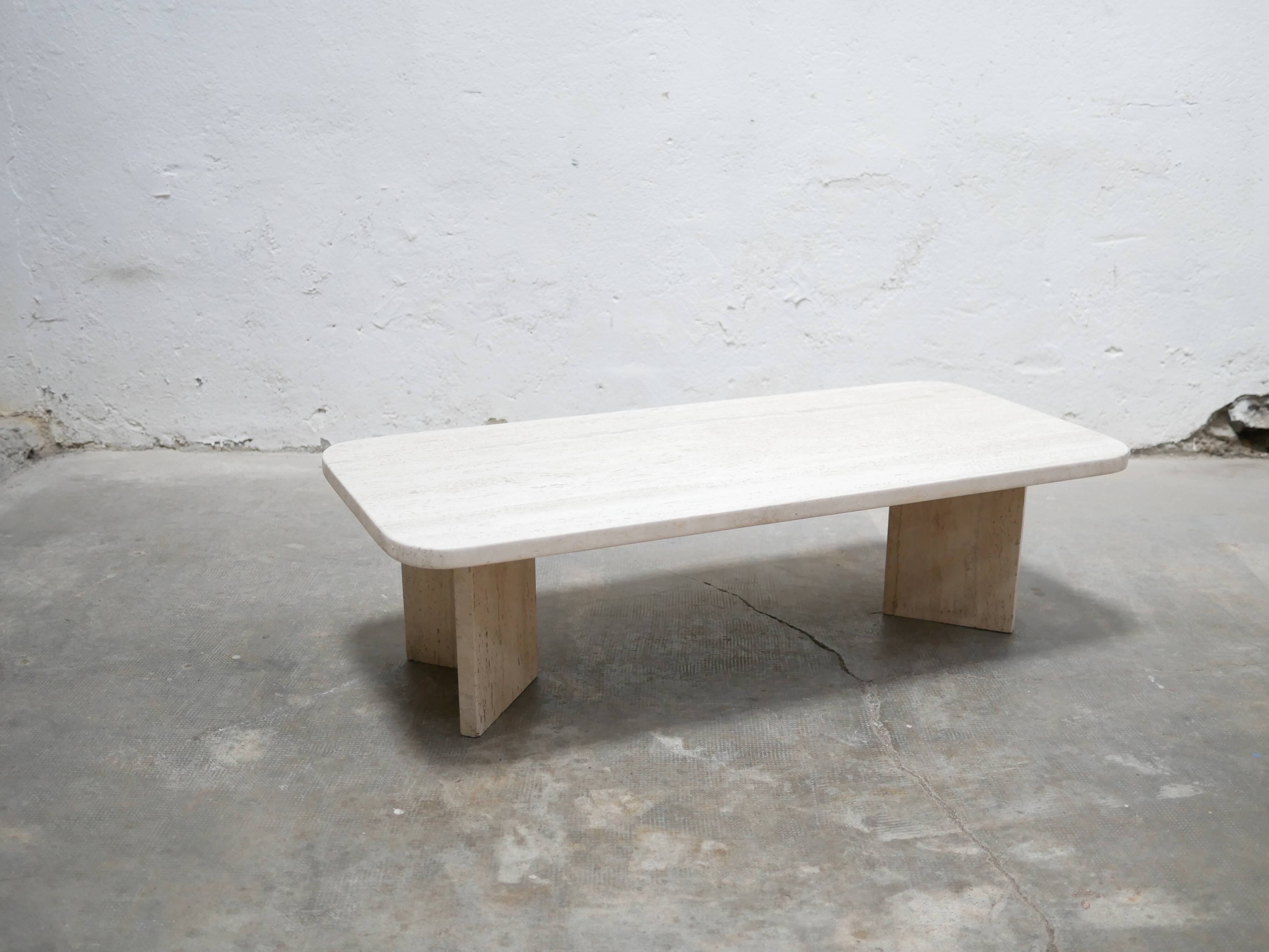 Vintage travertine coffee table
