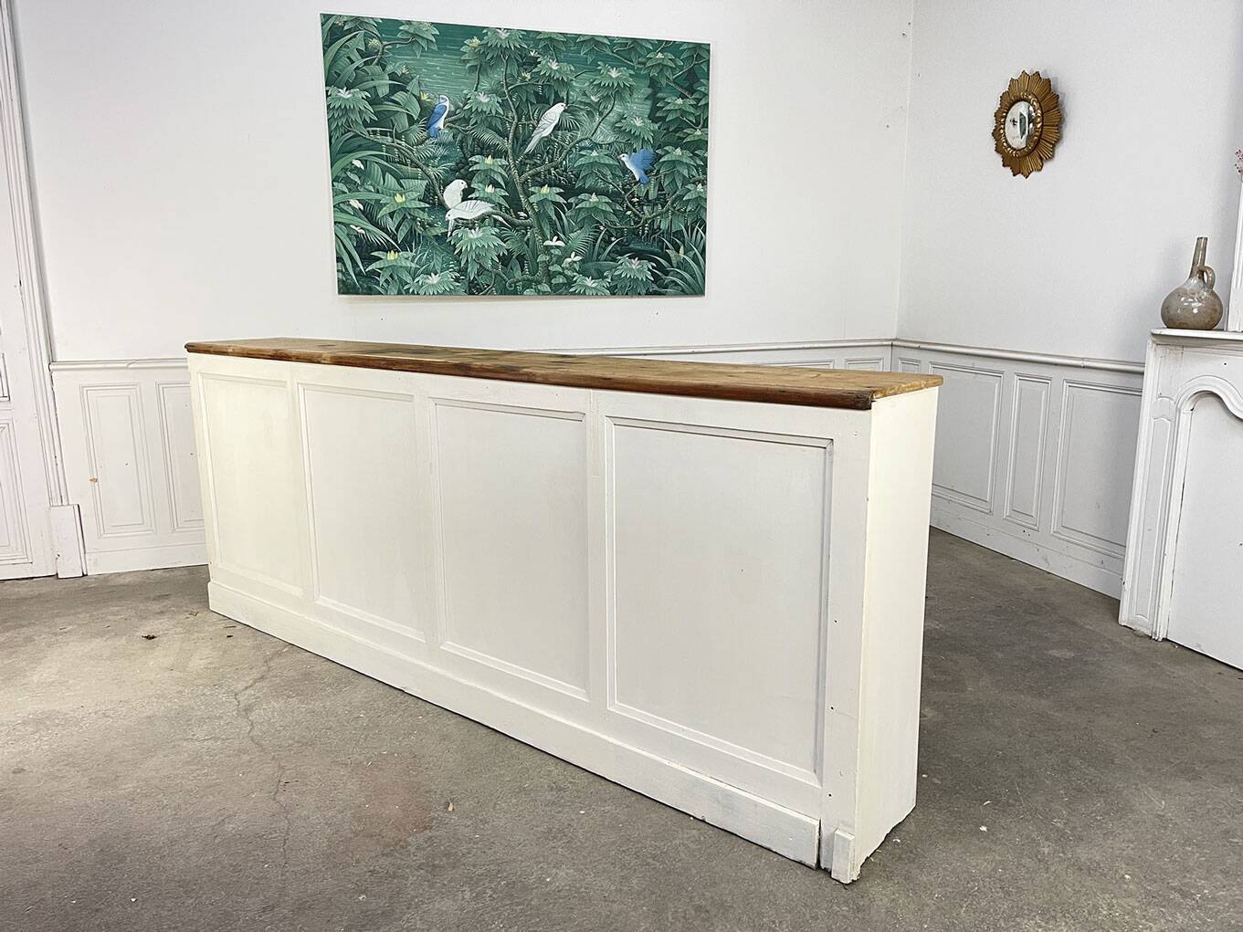 1950s oak countertop sideboard