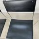4 chaises Spaghetti de Giandomenico Belotti cuir noir pour Alias