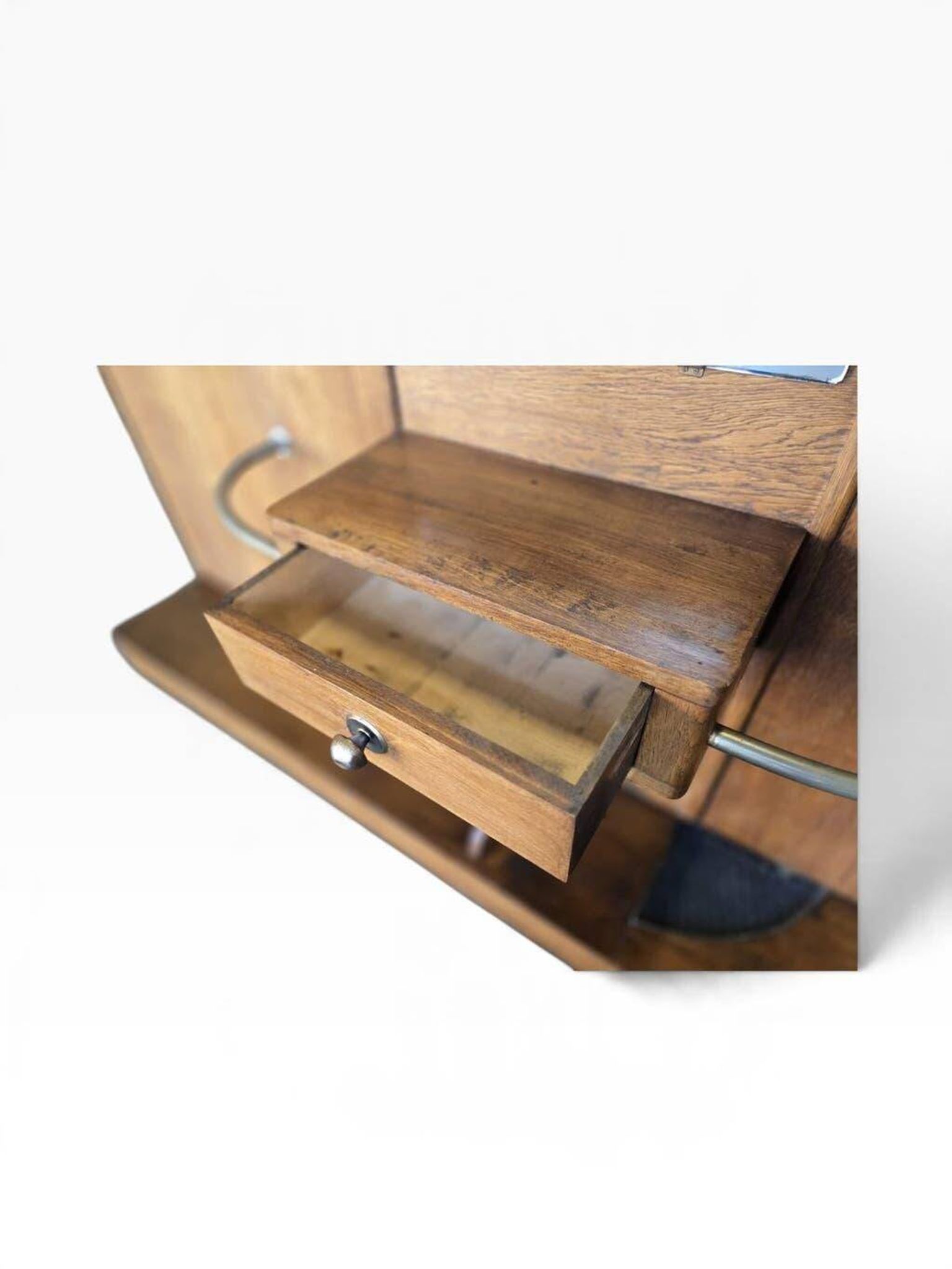 Vintage XL wall coat rack in wood for entrance / Wall coat rack
