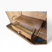 Vintage XL wall coat rack in wood for entrance / Wall coat rack