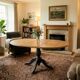 Extendable round table with central leg – Chic country spirit