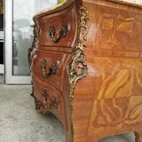 Chest of drawers tomb 1950's style louis xv inlaid