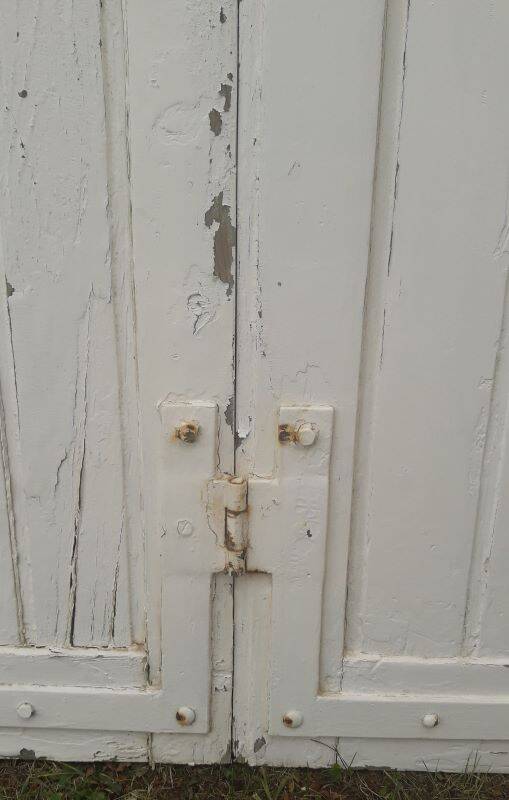 Shutters 4 leaves H148xL245cm antique oak pair 1