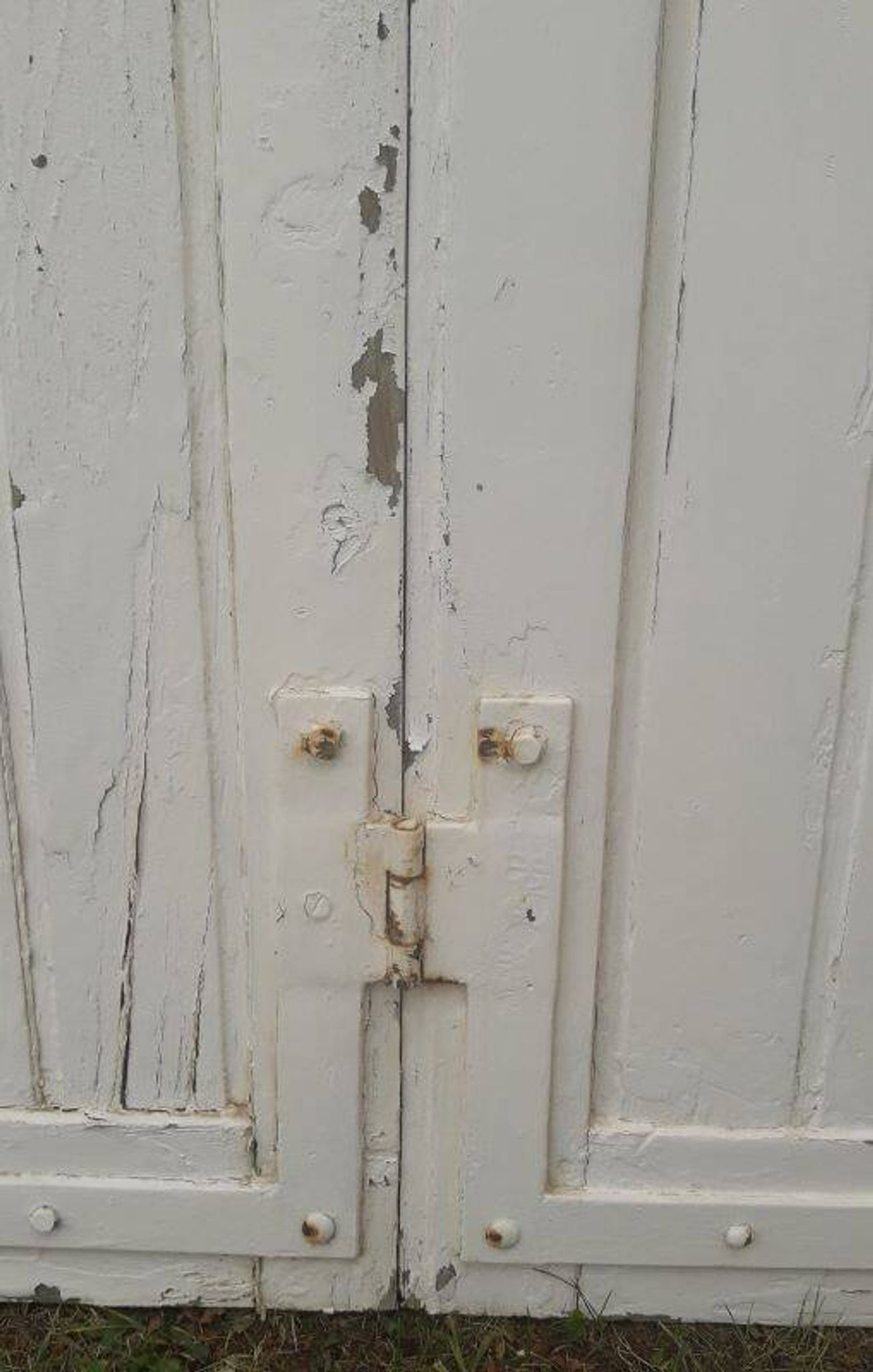 Volets 4 vantaux H148xL245cm persiennes chêne anciens paire 1