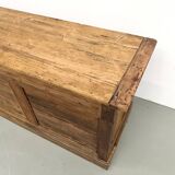 Very large pine trade counter, circa 1920.