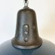 Industrial Blue Enamel Factory Lamp with Cast Iron Top, 1960s