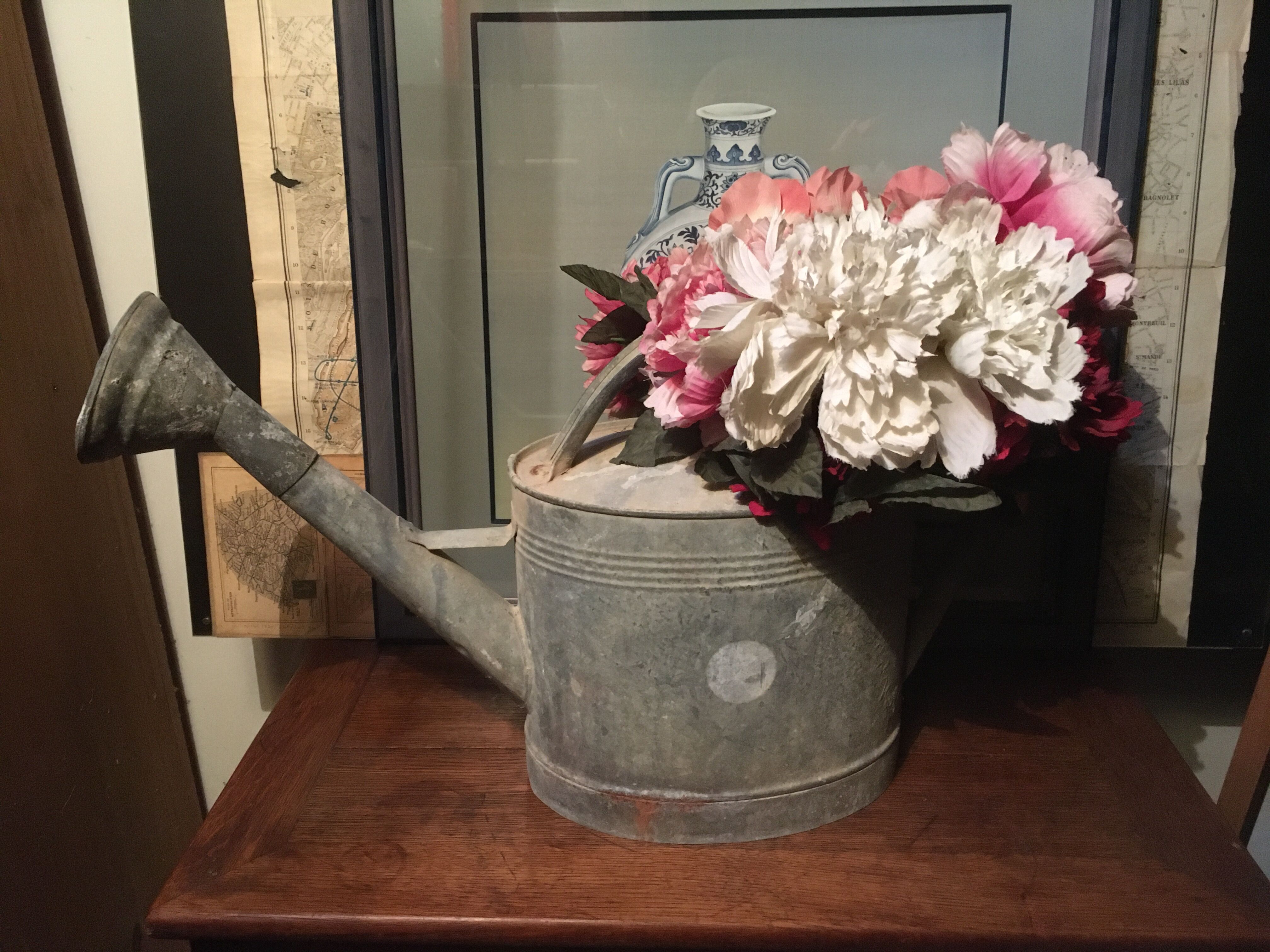 Zinc and copper apple watering can