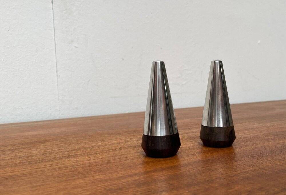 Pair of Danish Mid-Century Salt and Pepper Shakers by A&B Lundtofte, 1960s