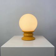 Yellow and white glass table lamp Temde Leuchten type 1