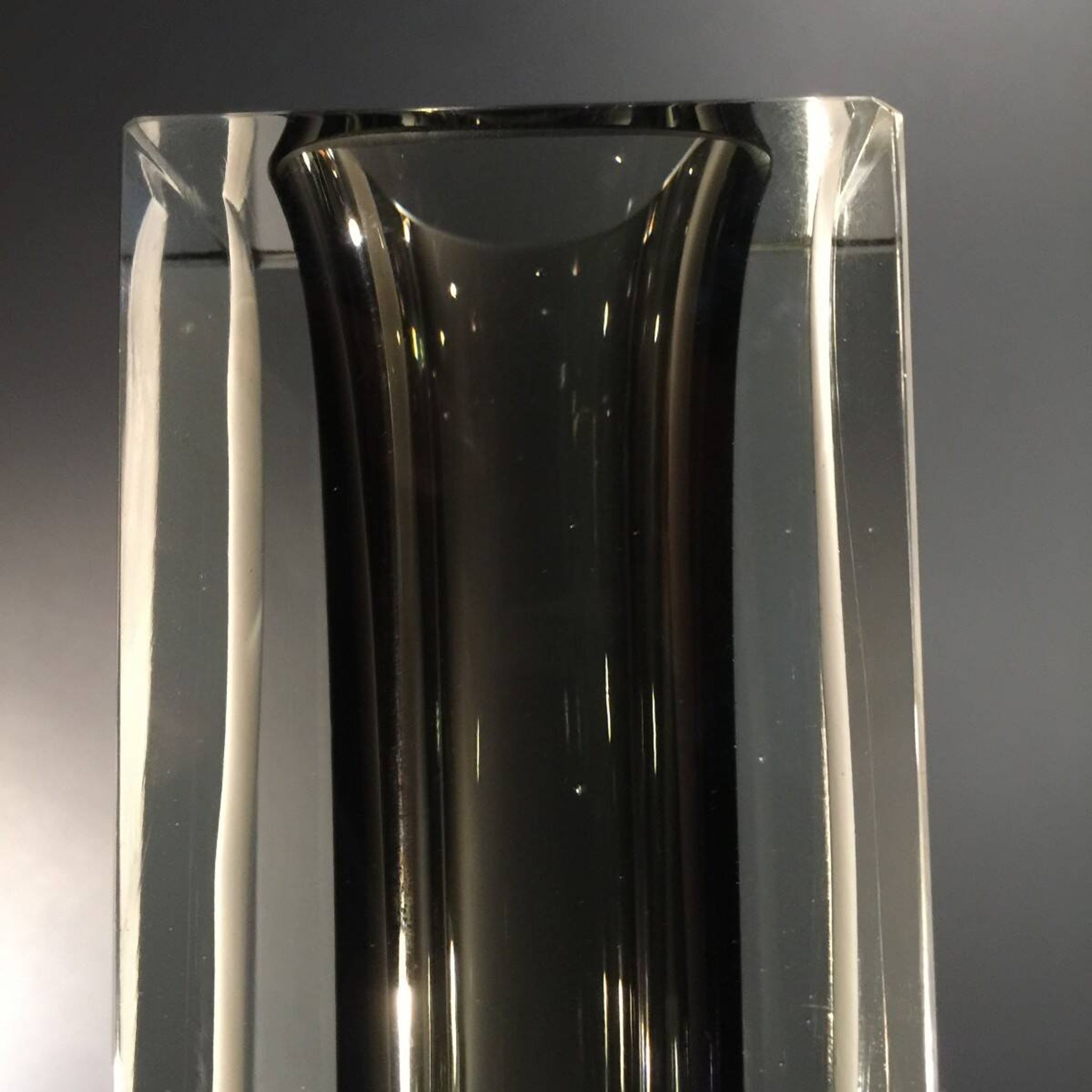 FLAVIO POLI for SEGUSO Vetri d'arte, Multi-layered glass vase, Murano, circa