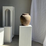 Borneo vase in brown terracotta (1) H35 D23
