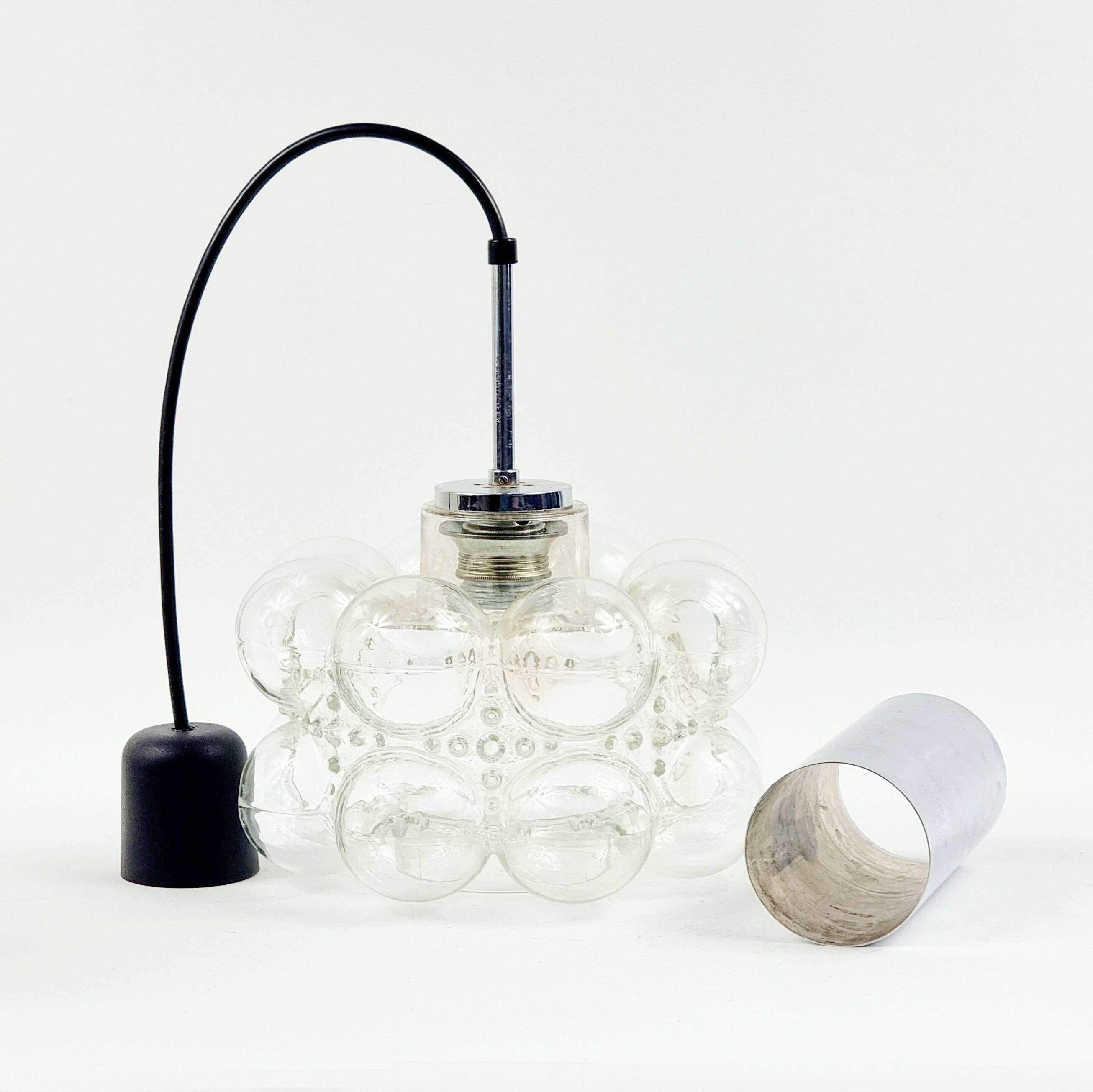Plafonnier en verre à bulles du milieu du siècle par Helena Tynell pour Limburg, années 1960