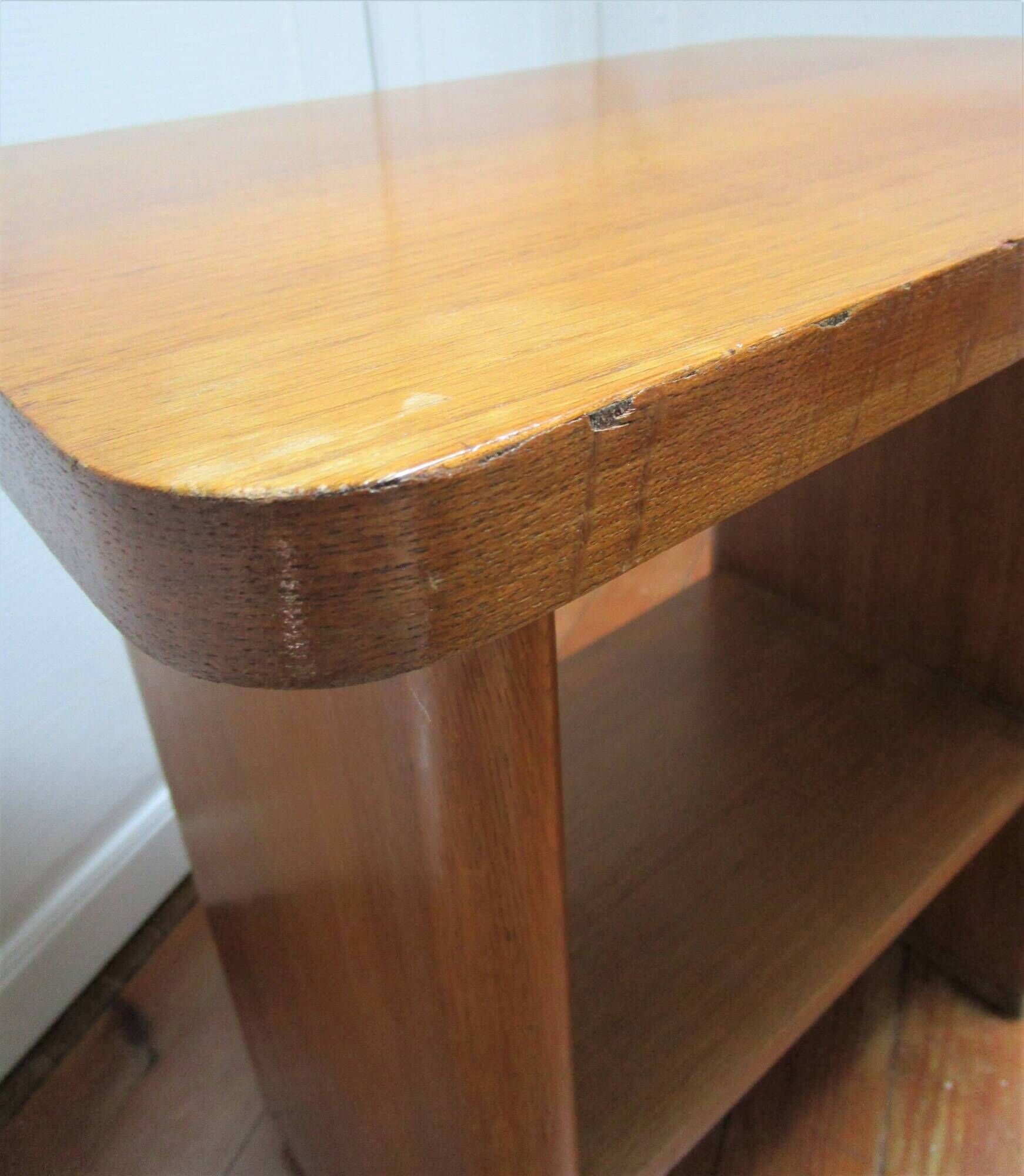 Side table, bedside table, vintage wooden shelf from the 1960s.