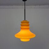 Orange glass ceiling light from Doria, Germany, 1960s.